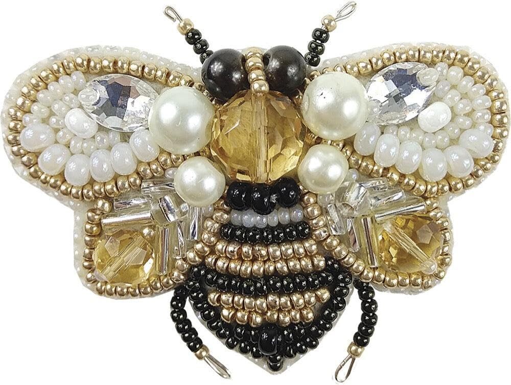 2164 Crystal Art Beadwork kit for Creating Brooch BP-221 Bee